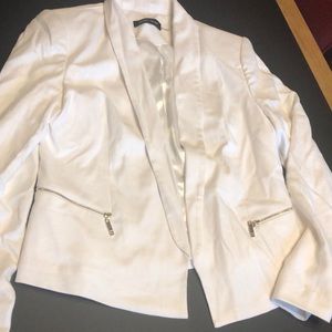 Ivanka Trump sexy white blazer jacket sz 8 zippers